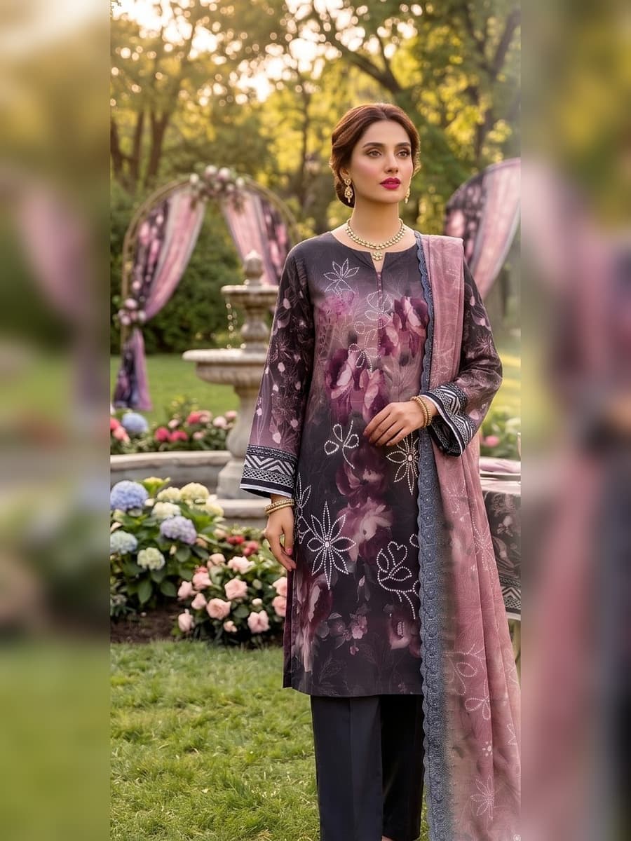 Premium Slub Linen 3-Piece Suit (Vol. 180, Art. 04) – Dusty Mauve — Dusty Mauve, image 1