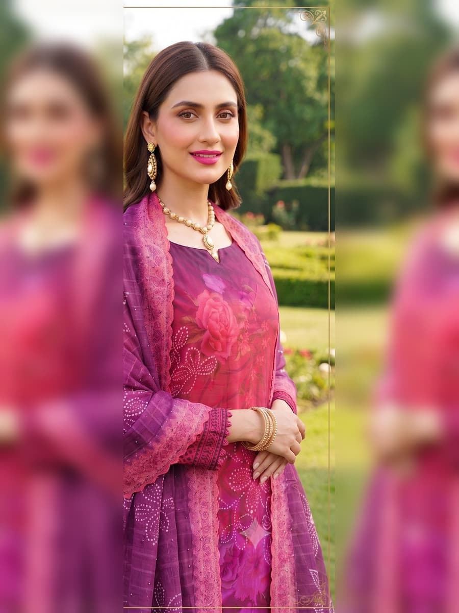 Premium Slub Linen 3-Piece Suit (Vol. 180, Art. 06) – Magenta — Magenta, image 1
