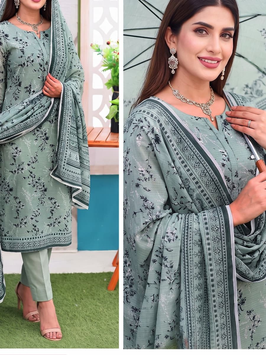 Mother Collection Linen 3-Piece Suit (Vol. 177, Art. 02) – Sage Grey — Sage Grey, image 1