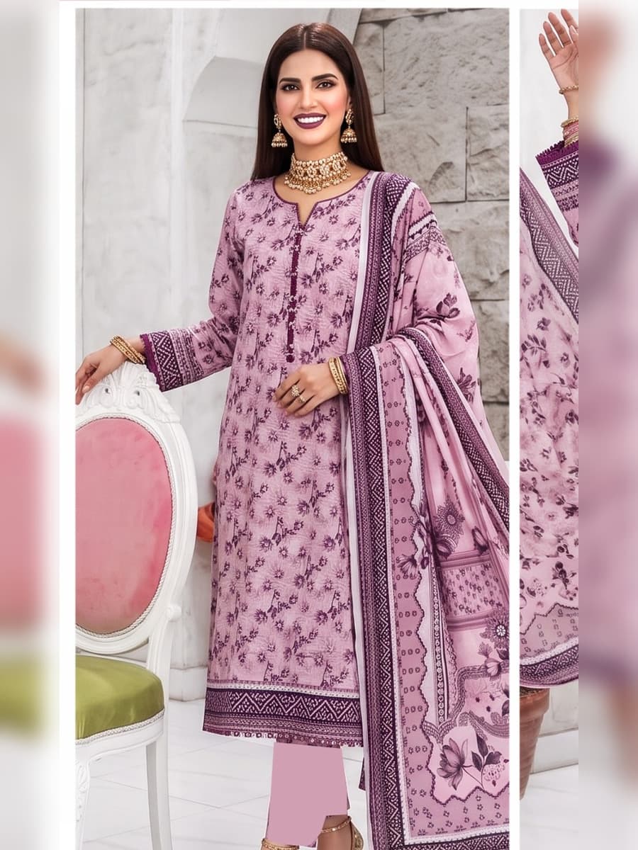 Mother Collection Linen 3-Piece Suit (Vol. 177, Art. 08) – Lilac Mauve
